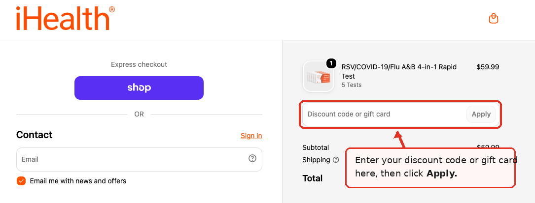 iHealth_discount_code_checkout_annotated.png